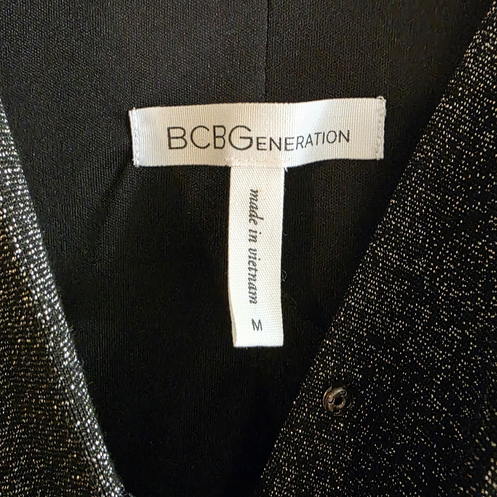 Bcbgeneration Shimmering Black Backless Dress - image 3